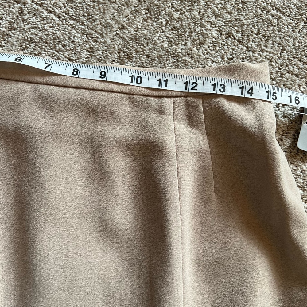 Adriana Papell Occasions Full Length Evening Maxi Pencil Split Skirt Tan Size 10 - Picture 9 of 10